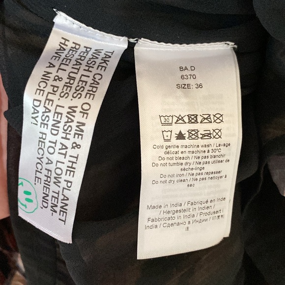 NWT GANNI Pleated Georgette Midi Dress Tigers Eye Size 36 US‎ Size 4 Printed - Picture 12 of 17